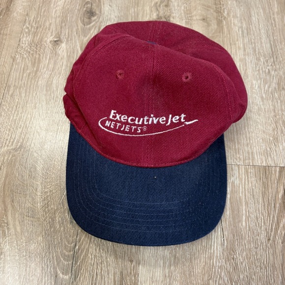Port Authority Other - VTG NetJets Executive Jet Baseball Hat Port Authority 100% Cotton Maroon